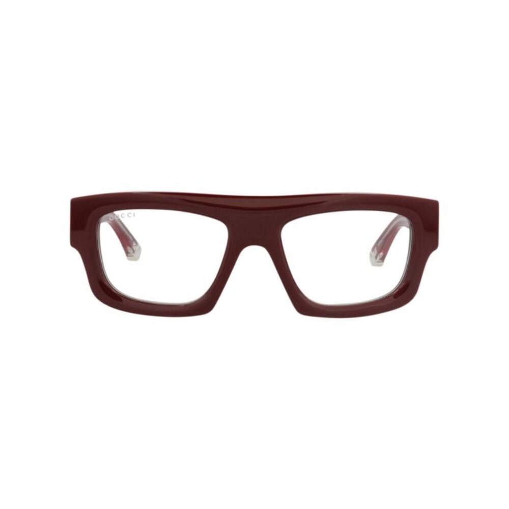 Gucci Square-Frame Recycled Acetate Sunglasses Red Mens